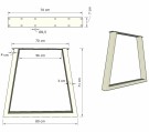 Trapes Design Bordben - 1 ben (71cm høyde x 80cm bredde) thumbnail