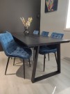 ''AURORA'' stol i blå velur thumbnail