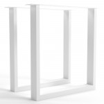 FIRKANTET DESIGN BORDBEN - 1 BEN (71CM HØYDE X 70CM BREDDE)    