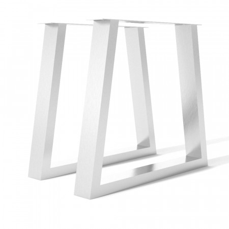 Trapes Design Bordben - 1 ben (71cm høyde x 70cm bredde)-Børstet stål